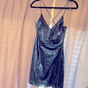 Sequin blue mini dress